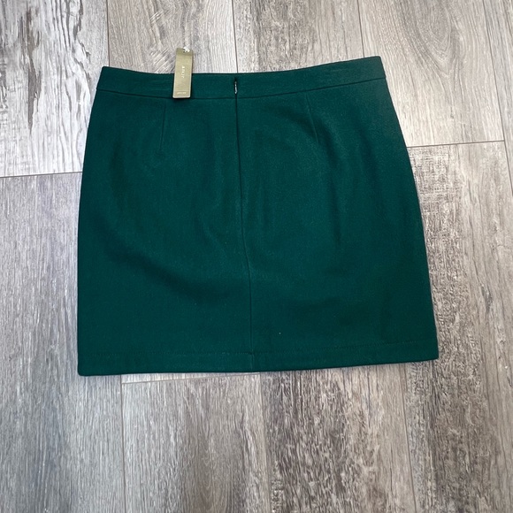 NWT J. Crew Wool Green Shirttail Mini Skirt - Picture 10 of 10